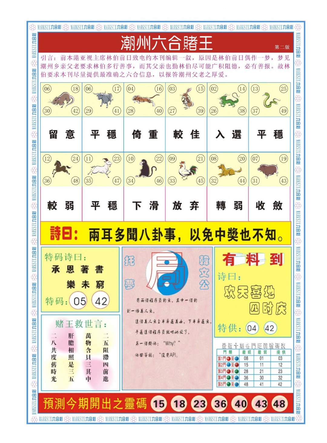 018期潮州六合赌王B[图]