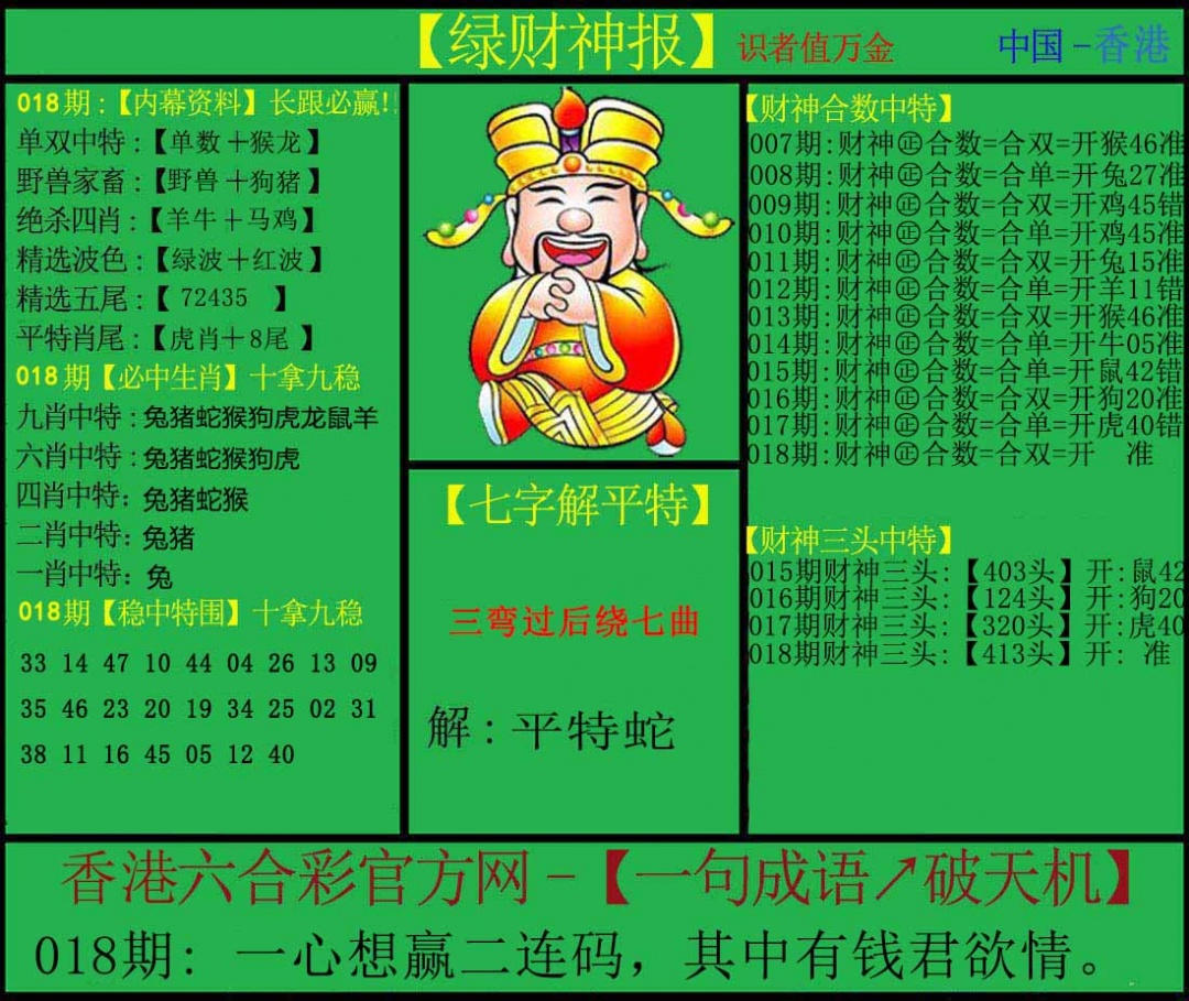 018期绿财神[图]